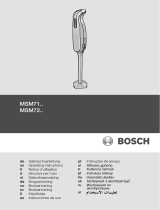 Bosch msm 7250 mixxo quattro Omistajan opas
