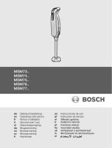 Bosch MSM7404 Omistajan opas