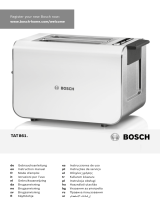 Bosch TAT8611GB Styline 2 Slice Toaster Ohjekirja