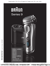 Braun 9095cc wet&dry, 9090cc, 9075cc, 9070cc, 9050cc, 9040s wet&dry, 9030s, Series 9 Ohjekirja