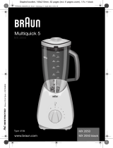 Braun Blender MX 2050 BLACK Ohjekirja