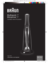 Braun Cordless Hand Processor MR 740 CC Ohjekirja