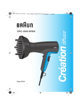 Braun CP1600 DFB6,  création diffusor Ohjekirja