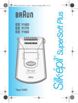 Braun EE1180, E1170, EE1160, Silk-épil SuperSoft Plus Ohjekirja