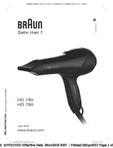 Braun HD 780,  HD 785,  Satin Hair 7 Ohjekirja