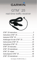 Garmin GTM 25 z bezterminowa subskrypcja komunikatow drogowych Ohjekirja