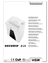 HSM HSM Securio B24C Level 4 Micro Cut Ohjekirja