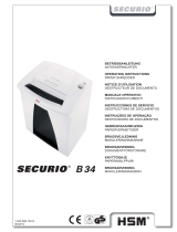 MyBinding HSM Securio B34C Level 4 Micro Cut Shredder Ohjekirja