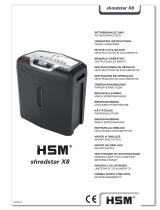 HSM shredstar X8 Käyttö ohjeet