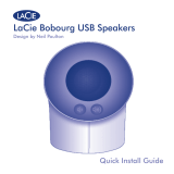 LaCie BOBOURG USB SPEAKERS Ohjekirja