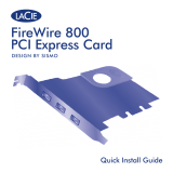 LaCie FIREWIRE 800 PCI EXPRESS CARD Omistajan opas
