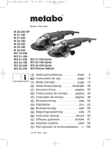 Metabo W 21-180 Käyttö ohjeet