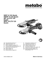 Metabo WF 18 LTX 125 Käyttö ohjeet