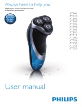 Norelco Series 3000 Wet and Dry Electric Shaver AT899/06 Ohjekirja