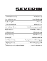 SEVERIN PROFI-MIX SM 3807 - Käyttö ohjeet
