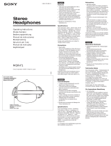 Sony MDR-F1 Ohjekirja