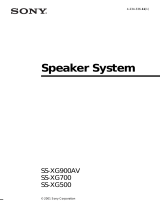 Sony SS-XG900AV Ohjekirja