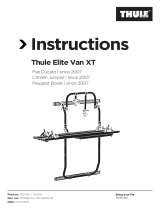 Thule Elite Van XT bike rack for vans Fiat Ducato, Citroën Jumper, Peugeot Boxer, Ram Pro Master black Ohjekirja