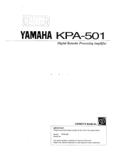 Yamaha KPA-501 Omistajan opas