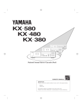 Yamaha KX-580 Ohjekirja