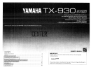 Yamaha TX-930 Omistajan opas