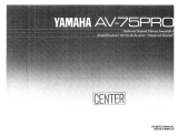 Yamaha AV-75PRO Omistajan opas