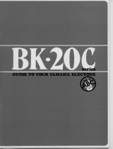 Yamaha Electone BK-20C Series Omistajan opas