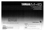 Yamaha M-45 Omistajan opas