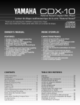 Yamaha CDX-10 Ohjekirja