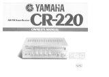 Yamaha CR-220 Omistajan opas