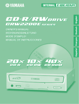 Yamaha CD Recordable/Rewritable Drive CRW2200 Ohjekirja