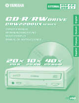 Yamaha CD Recordable/Rewritable Drive CRW2200S Ohjekirja