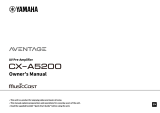 Yamaha AV Pre-Amplifier CX-A5200 Ohjekirja