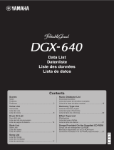 Yamaha DGX-640 Datalehdet