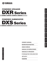 Yamaha DXR15 / DXR12 / DXR10 / DXR8 / DXS15 / DXS12 Omistajan opas