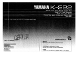 Yamaha K-222 Omistajan opas