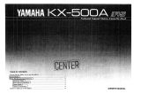 Yamaha KX-500A Omistajan opas