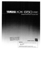 Yamaha KX-650 Omistajan opas