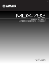 Yamaha MDX-793 Omistajan opas