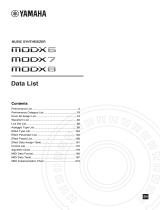 Yamaha MODX7 Datalehdet
