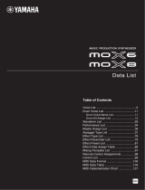 Yamaha MOX8 Datalehdet