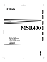 Yamaha MSR400 Omistajan opas