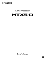 Yamaha MTX5-D Omistajan opas