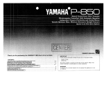 Yamaha P-850 Omistajan opas