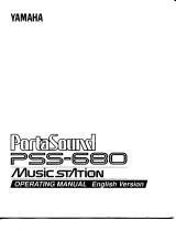 Yamaha PortaSound PSS-9 Omistajan opas
