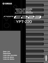 Yamaha PSR-E223 Datalehdet