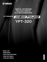 Yamaha PSR-E323 Datalehdet