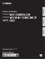 Yamaha PSR-E363 Ohjekirja