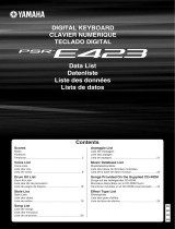 Yamaha PSR-E423 Datalehdet