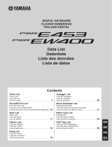 Yamaha PSR-E453 Datalehdet